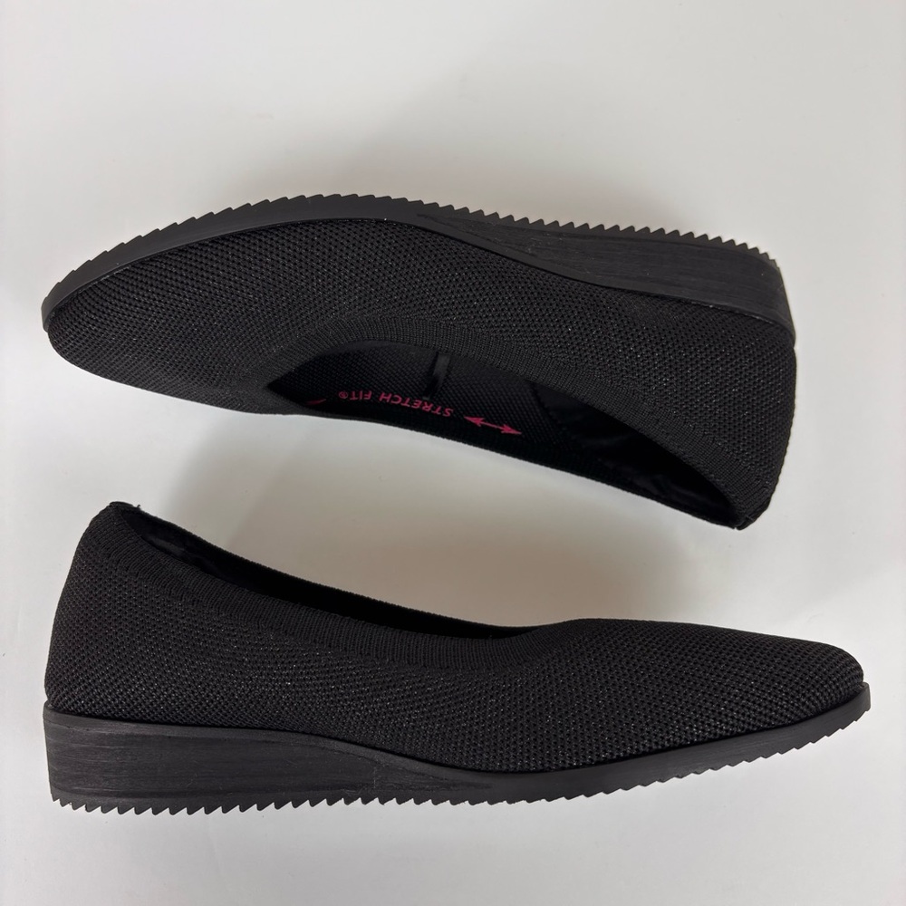 Skechers Cleo Slip On Casual Ballet Flats Memory Foam Comfort Shoes Black Sz 6.5 - Picture 10 of 15